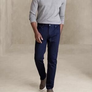 Banana Republic Men's Traveler Navy Blue Slim Fit Jeans Size 36x34 Fit 36x33